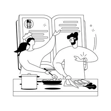 Quarantine cooking abstract concept vector illustration. イラスト素材