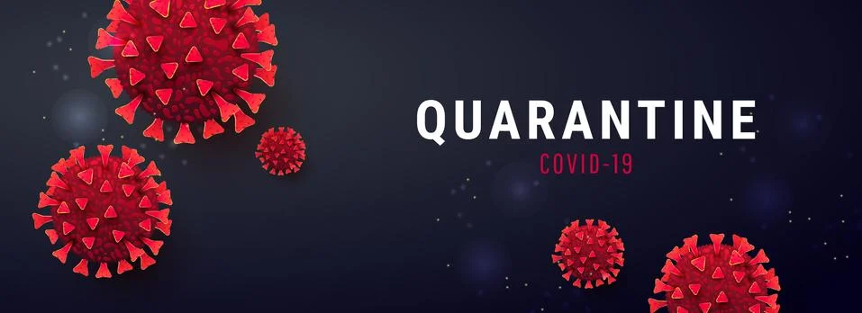 Quarantine. Creative vector illustration of horizontal template of canantine  Stock Illustration
