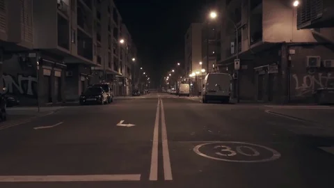 Quarantine. Crisis in the world. Empty streets.  Stock Footage 128984057