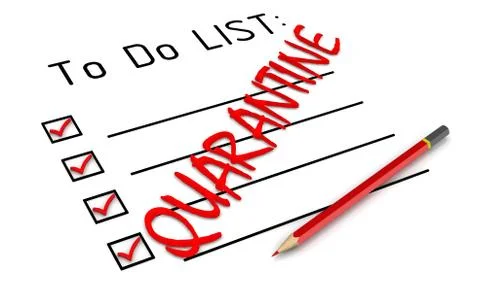 Quarantine. To do list Stock Illustration