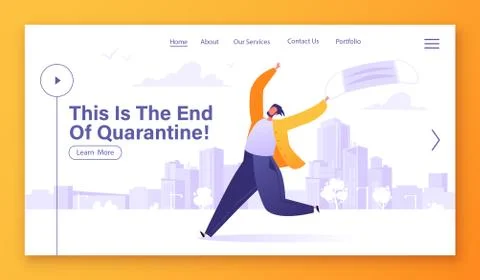 Quarantine end concept Illustrazione stock