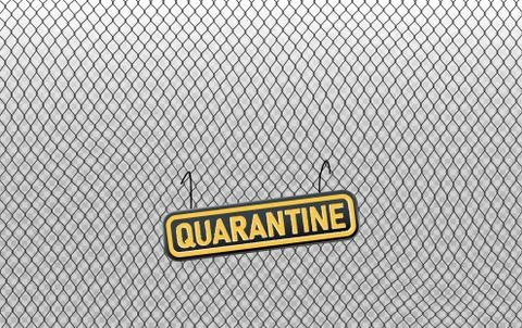 Quarantine foreground Stock Illustration