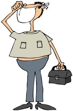 Quarantine man Stock Illustration