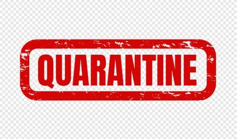 Quarantine Text Isolated Transparent Background Stock Illustration