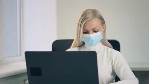Quarantine time isolation social distancing, freelance work from home office. Stock-Footage 143010085