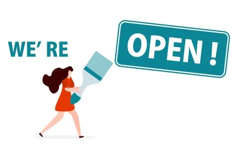 Quarantine Virus Open Building material store shop Stock Illustration