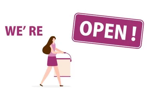 Quarantine Virus Open Building material store shop Stock Illustration