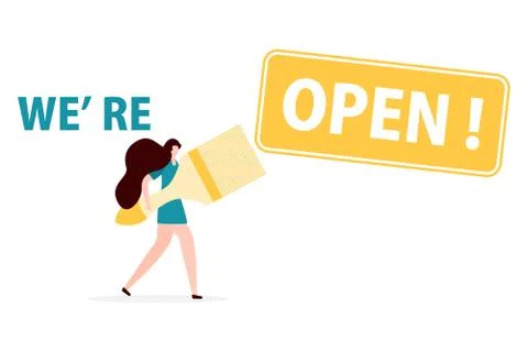 Quarantine Virus Open Building material store shop Illustrazione stock