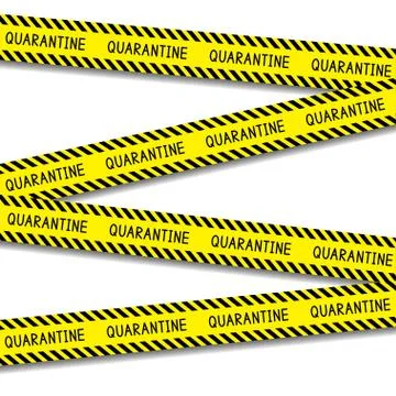 Quarantine. Warning stripes. Stock Illustration