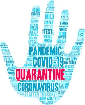 Quarantine Word Cloud Stock Illustration