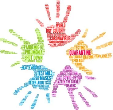 Quarantine Word Cloud Ilustração Stock