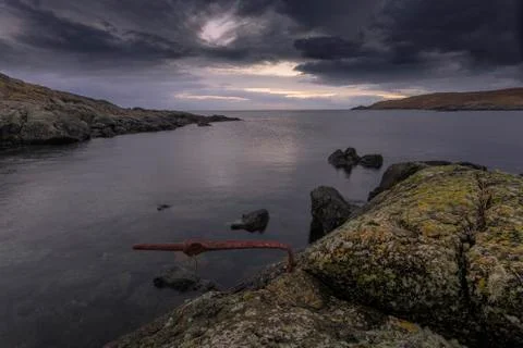 Quarff coastline Foto stock