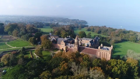 Quarr Abbey Stock Footage 88356003