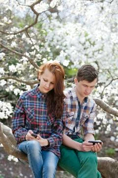 Quarrel between lovers 스톡 사진