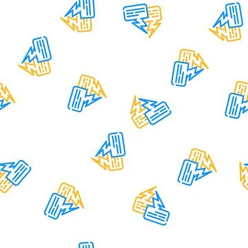 Quarrel conversation vector seamless pattern イラスト素材