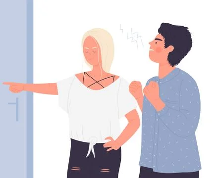 Quarrel relationship concept Stock Illustration