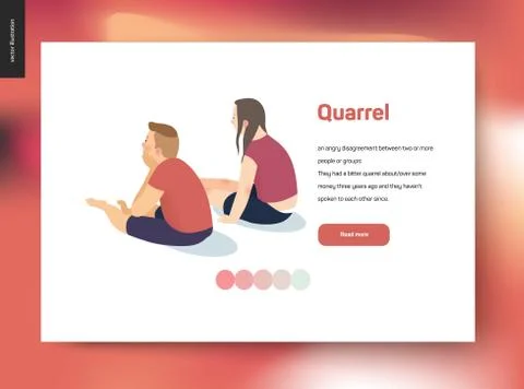 Quarrel vector concept illustration Stock Illustration