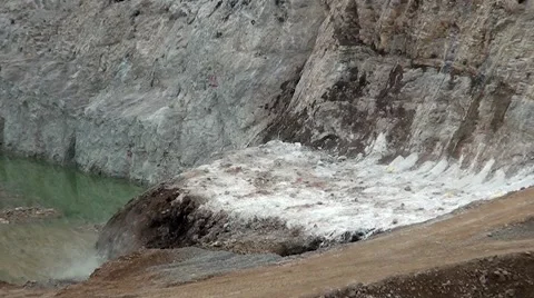 Quarry blasting and powerful explosion Stock Footage 65003456
