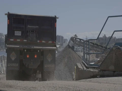 Quarry Downtown City Construction Stock Footage 76139530