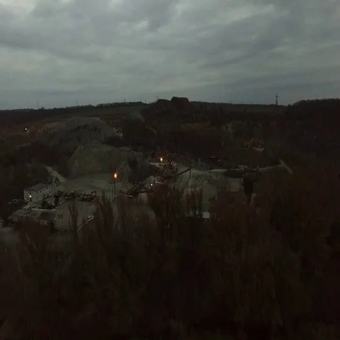 Quarry at dusk Stock Footage 69360472