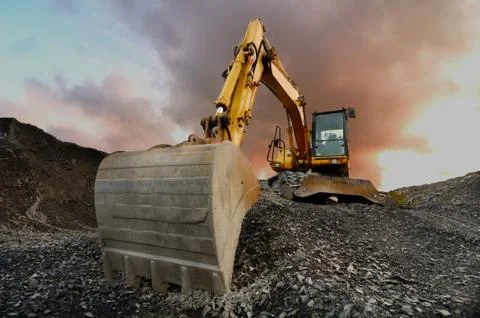 Quarry excavator Stock Photos