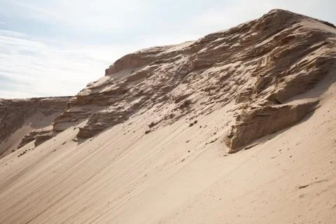 Quarry for the extraction of sand from river Stock Photos