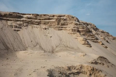 Quarry for the extraction of sand from river Stock Photos