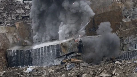 Quarry - granite mine Stock Footage 101178250