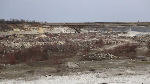 Quarry of lime rock Stock Footage 62023045