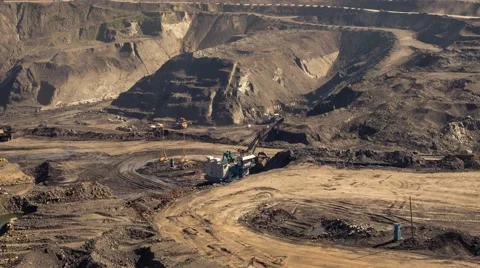 Quarry machine production. Timelapse, 4k Stock Footage 67241401