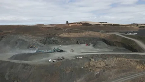 Quarry Machinery Working Stock-Footage 150075843