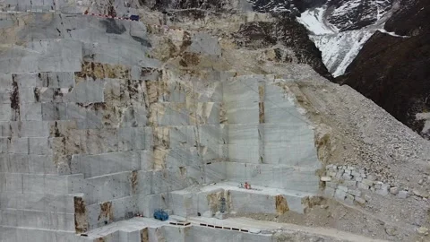 Quarry of Marble Stock Footage 154126619