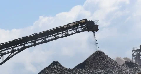 Quarry mine industry rock extraction heavy machinery equipment Stock Footage 61065865