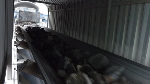 Quarry mine industry rock extraction heavy machinery equipment Stock Footage 115485784