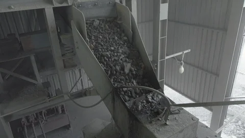 Quarry mine industry rock extraction heavy machinery equipment Stock Footage 115486113