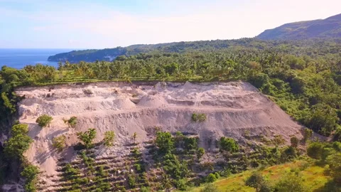 Quarry for Mining on Java Island. Aerial View Vídeos de archivo 240286006