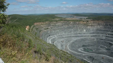 Quarry for mining of ore, minerals. Stock Footage 37868737