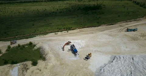 Quarry, ore processing areal Stock Footage 77044126