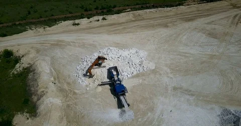 Quarry, ore processing areal Stock Footage 77045945