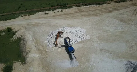 Quarry, ore processing areal Stock Footage 77054724