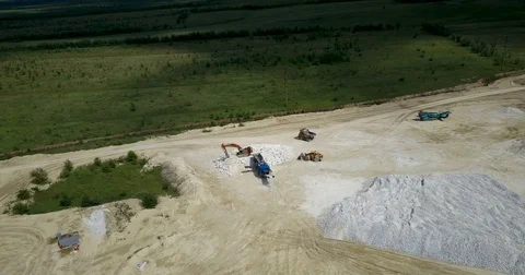 Quarry, ore processing areal Stock Footage 77058802