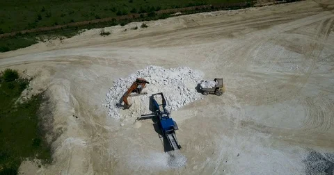 Quarry, ore processing areal Stock Footage 77060784