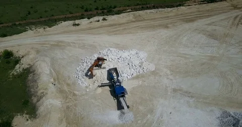 Quarry, ore processing areal Stock Footage 77061976