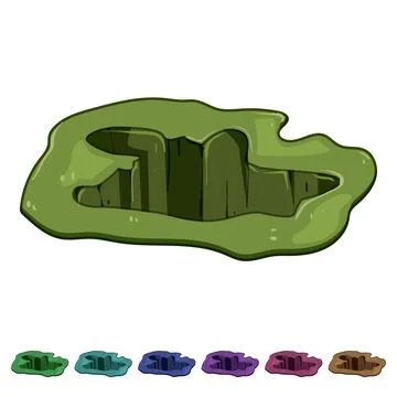 Quarry pit cartoon vector graphic Stock Illustration