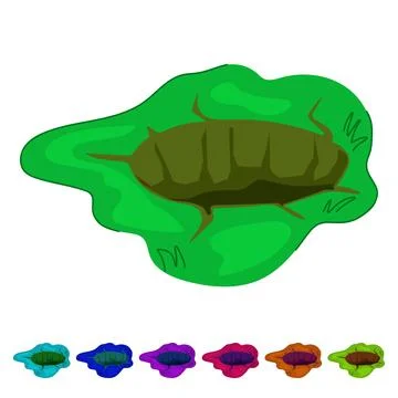 Quarry pit vector cartoon graphic Stock Illustration