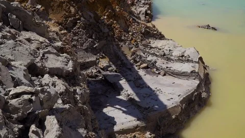 Quarry refractory clays, Clay quarry, Trucks, Mining,Excavators Stock Footage 82671204