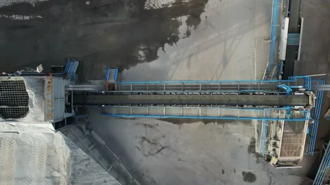 Quarry Site Machine Belt sifting Sand 4K Stock Footage 217384102