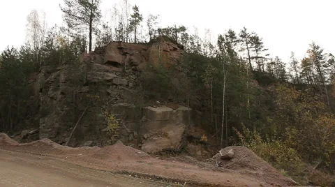 Quarry Trucks Stock Footage 2518609