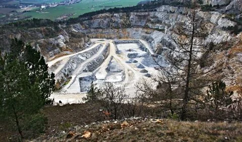 Quarry in the valley Stock Photos