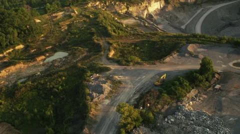 Quarry Wide Fly Over Video stock 42575709